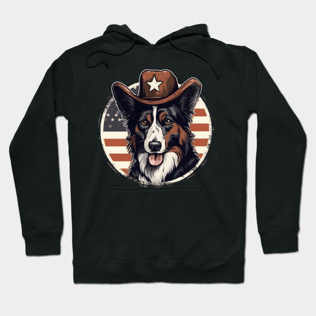 Patriotic Collie Hoodie by NatashaCuteShop